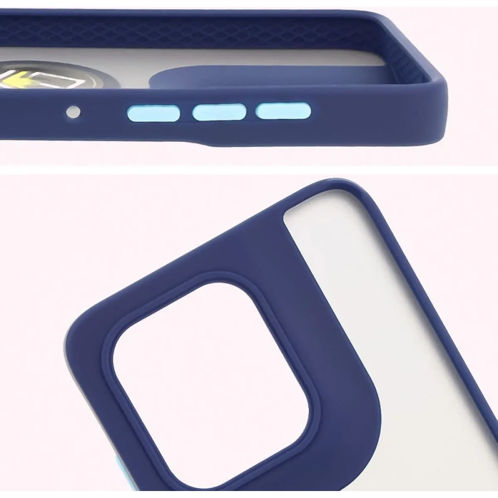 Hurtownia GSM - Pouzdro s úchytem na prst Bizon Case Hybrid Ring pro Motorola Edge 50 Neo kouřové s modrým rámečkem - BIZ6889 - {ean13} - Hurt