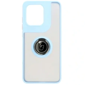 Hurtownia GSM - Caz Bizon Hybrid Ring Motorola Edge 50 Neo fumuriu cu un cadru albastru deschis - BIZ6890 - {ean13} - Hurt