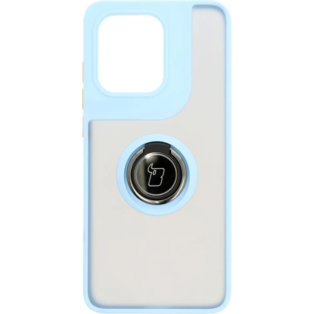 Hurtownia GSM - Caz Bizon Hybrid Ring Motorola Edge 50 Neo fumuriu cu un cadru albastru deschis - BIZ6890 - {ean13} - Hurt