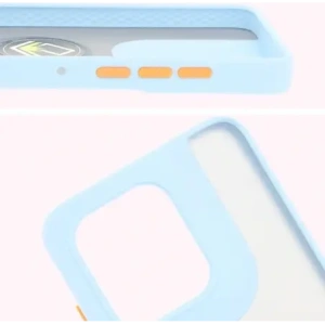 Hurtownia GSM - Caz Bizon Hybrid Ring Motorola Edge 50 Neo fumuriu cu un cadru albastru deschis - BIZ6890 - {ean13} - Hurt