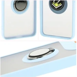 Hurtownia GSM - Caz Bizon Hybrid Ring Motorola Edge 50 Neo fumuriu cu un cadru albastru deschis - BIZ6890 - {ean13} - Hurt