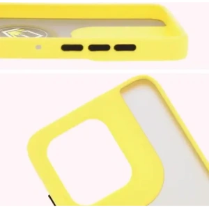 Hurtownia GSM - Bizon Case Hybrid Gyűrű Motorola Edge 50 Neo füstös színben sárga kerettel - BIZ6891 - {ean13} - Hurt