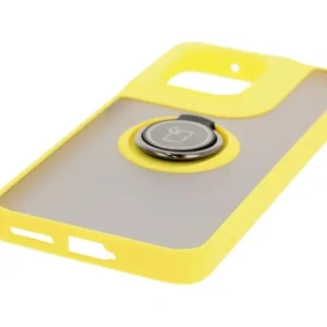 Hurtownia GSM - Bizon Case Hybrid Gyűrű Motorola Edge 50 Neo füstös színben sárga kerettel - BIZ6891 - {ean13} - Hurt