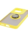 Hurtownia GSM - Pouzdro s úchopem na prst Bizon Case Hybrid Ring pro Motorola Edge 50 Neo kouřové s žlutým rámem - BIZ6891 - {ean13} - Hurt