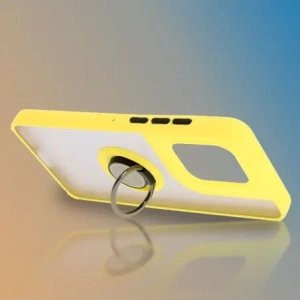 Hurtownia GSM - Bizon Case Hybrid Gyűrű Motorola Edge 50 Neo füstös színben sárga kerettel - BIZ6891 - {ean13} - Hurt