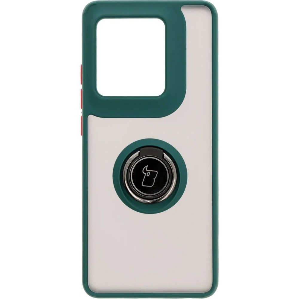 Wholesale Bizon Case Hybrid Ring Motorola Edge 50 Ultra smoky with a dark green frame - BIZ6892 - {ean13} - Hurt