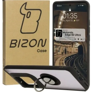 Hurtownia GSM - Bizon Case Hybrid Ring Motorola Edge 50 Ultra fumuriu cu un cadru negru - BIZ6893 - {ean13} - Hurt