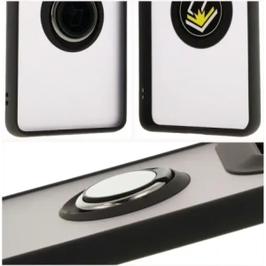 Hurtownia GSM - Bizon Case Hybrid Ring Motorola Edge 50 Ultra fumuriu cu un cadru negru - BIZ6893 - {ean13} - Hurt