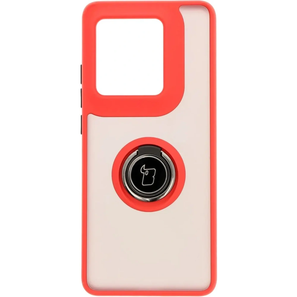 Wholesale Bizon Case Hybrid Ring Motorola Edge 50 Ultra smoky with a red frame - BIZ6894 - {ean13} - Hurt