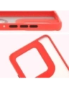 Hurtownia GSM - Bizon Case Hybrid Ring Motorola Edge 50 Ultra rauchig mit einem roten Rahmen - BIZ6894 - {ean13} - Hurt