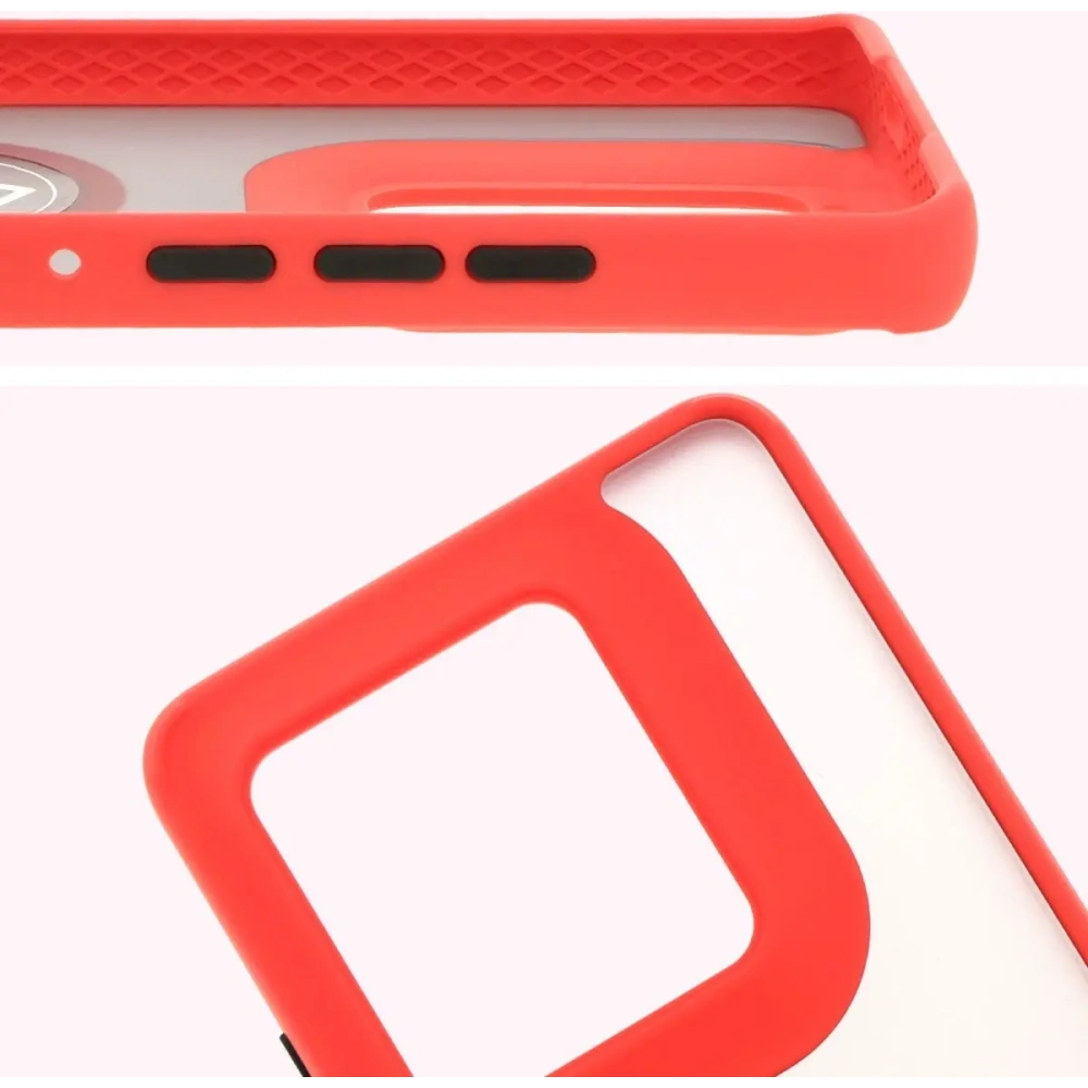 Hurtownia GSM - Bizon Case Hybrid Ring Motorola Edge 50 Ultra rauchig mit einem roten Rahmen - BIZ6894 - {ean13} - Hurt