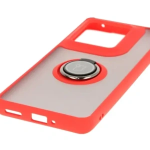 Wholesale Bizon Case Hybrid Ring Motorola Edge 50 Ultra smoky with a red frame - BIZ6894 - {ean13} - Hurt