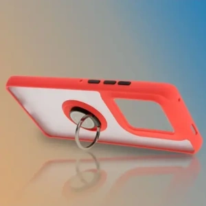 Hurtownia GSM - Bizon Case Hybrid Ring Motorola Edge 50 Ultra rauchig mit einem roten Rahmen - BIZ6894 - {ean13} - Hurt