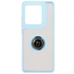 Hurtownia GSM - Bizon Case Hybrid Ring Motorola Edge 50 Ultra fumuriu cu un cadru bleu deschis - BIZ6896 - {ean13} - Hurt