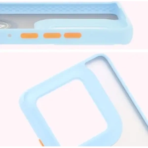 Hurtownia GSM - Bizon Case Hybrid Ring Motorola Edge 50 Ultra fumuriu cu un cadru bleu deschis - BIZ6896 - {ean13} - Hurt
