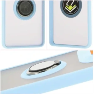 Hurtownia GSM - Bizon Case Hybrid Ring Motorola Edge 50 Ultra fumuriu cu un cadru bleu deschis - BIZ6896 - {ean13} - Hurt