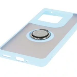 Hurtownia GSM - Bizon Case Hybrid Ring Motorola Edge 50 Ultra fumuriu cu un cadru bleu deschis - BIZ6896 - {ean13} - Hurt