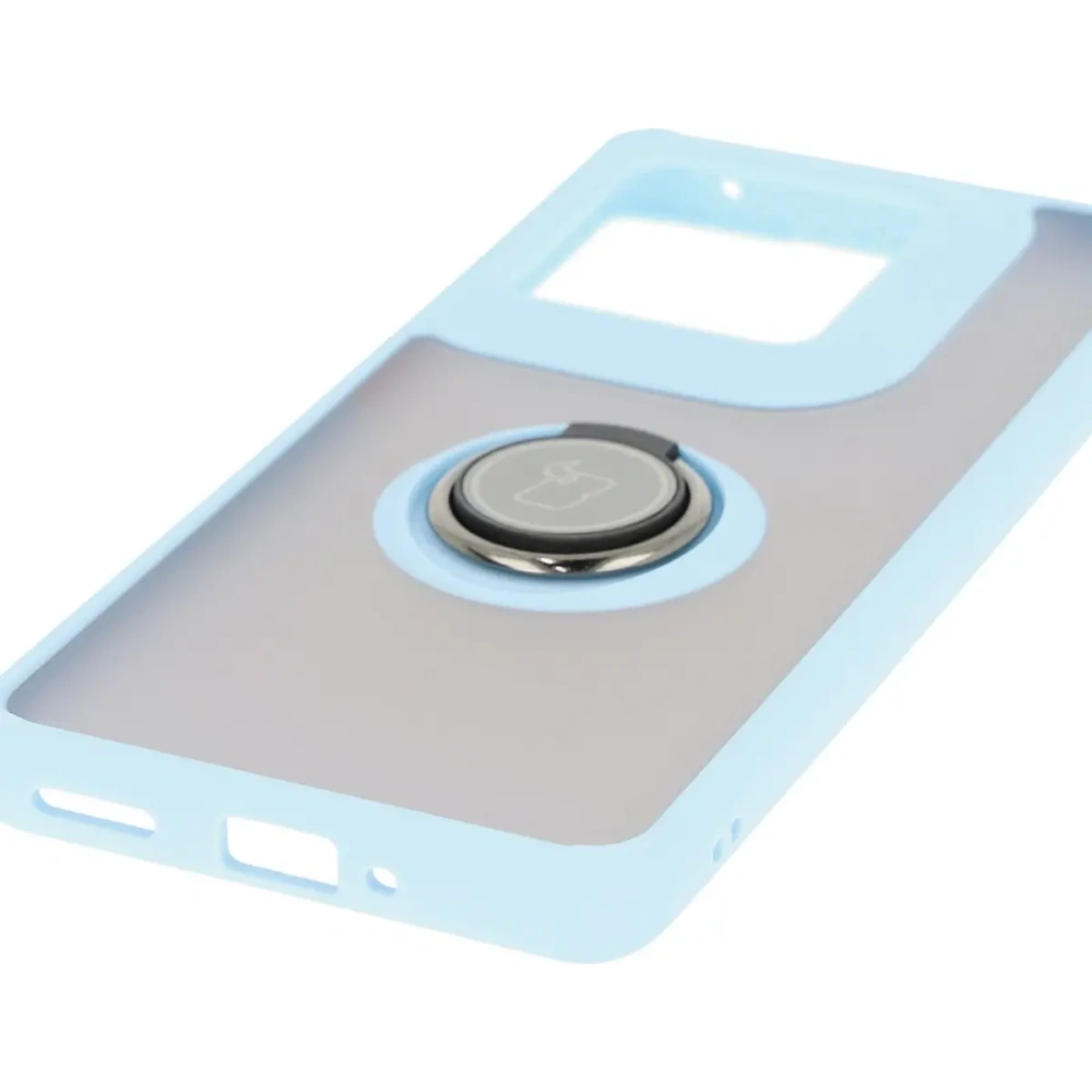 Hurtownia GSM - Bizon Case Hybrid Ring Motorola Edge 50 Ultra rauchig mit einem hellblauen Rahmen - BIZ6896 - {ean13} - Hurt