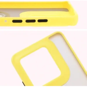 Hurtownia GSM - Bizon Case Hybrid Ring Motorola Edge 50 Ultra fumuriu cu un cadru galben - BIZ6897 - {ean13} - Hurt