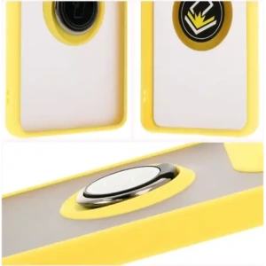 Hurtownia GSM - Bizon Case Hybrid Ring Motorola Edge 50 Ultra rauchig mit einem gelben Rahmen - BIZ6897 - {ean13} - Hurt