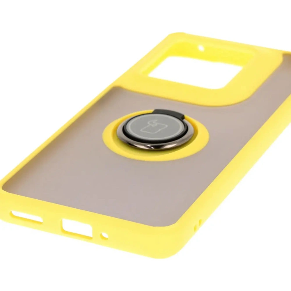 Hurtownia GSM - Bizon Case Hybrid Ring Motorola Edge 50 Ultra rauchig mit einem gelben Rahmen - BIZ6897 - {ean13} - Hurt