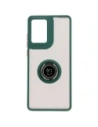 Wholesale Bizon Case Hybrid Ring Motorola Moto G85 5G smoky with a dark green frame - BIZ6898 - {ean13} - Hurt