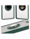 Wholesale Bizon Case Hybrid Ring Motorola Moto G85 5G smoky with a dark green frame - BIZ6898 - {ean13} - Hurt