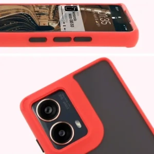 Hurtownia GSM - Bizon Case Hybrid Ring Motorola Moto G85 5G rauchig mit einem roten Rahmen - BIZ6899 - {ean13} - Hurt