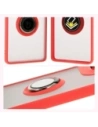 Hurtownia GSM - Bizon Case Hybrid Ring Motorola Moto G85 5G rauchig mit einem roten Rahmen - BIZ6899 - {ean13} - Hurt