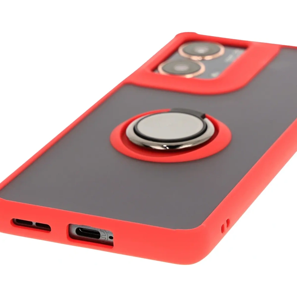 Hurtownia GSM - Bizon Case Hybrid Ring Motorola Moto G85 5G rauchig mit einem roten Rahmen - BIZ6899 - {ean13} - Hurt