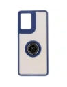 Hurtownia GSM - Bizon Case Hybrid Ring Motorola Moto G85 5G fumuriu cu un cadru albastru închis - BIZ6900 - {ean13} - Hurt