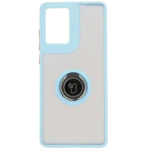 Hurtownia GSM - Bizon Case Hybrid Gyűrű Motorola Moto G85 5G füstös, világoskék kerettel - BIZ6901 - {ean13} - Hurt