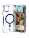 Etui s magnetickým kroužkem Bizon Case Marco pro Apple iPhone 11 průhledné s modrým rámečkem