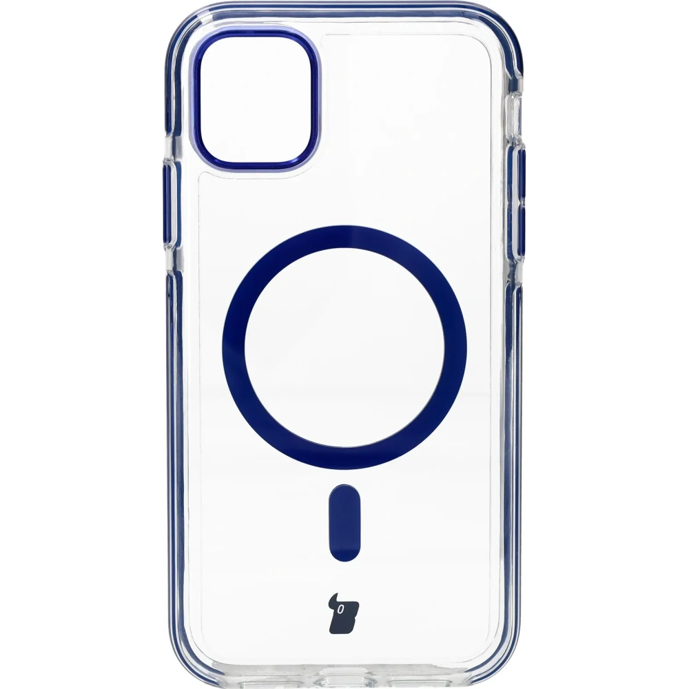 Hurtownia GSM - Etui s magnetickým kroužkem Bizon Case Marco pro Apple iPhone 11 průhledné s modrým rámečkem - BIZ6903 - {ean13} - Hurt