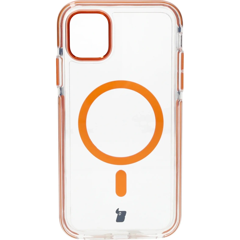 Hurtownia GSM - Etui s magnetickým kroužkem Bizon Case Marco pro Apple iPhone 11 průhledné s oranžovým rámečkem - BIZ6904 - {ean13} - Hurt