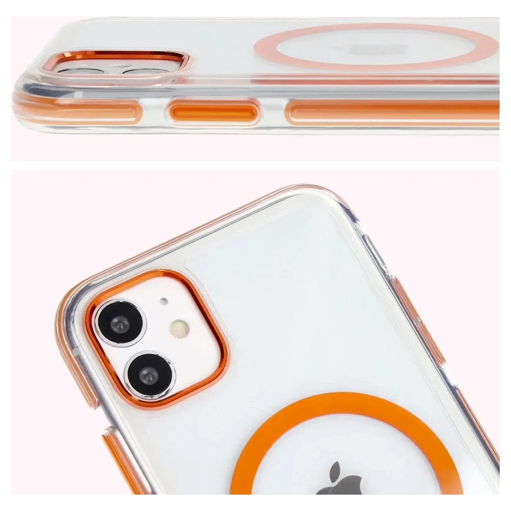 Hurtownia GSM - Etui s magnetickým kroužkem Bizon Case Marco pro Apple iPhone 11 průhledné s oranžovým rámečkem - BIZ6904 - {ean13} - Hurt