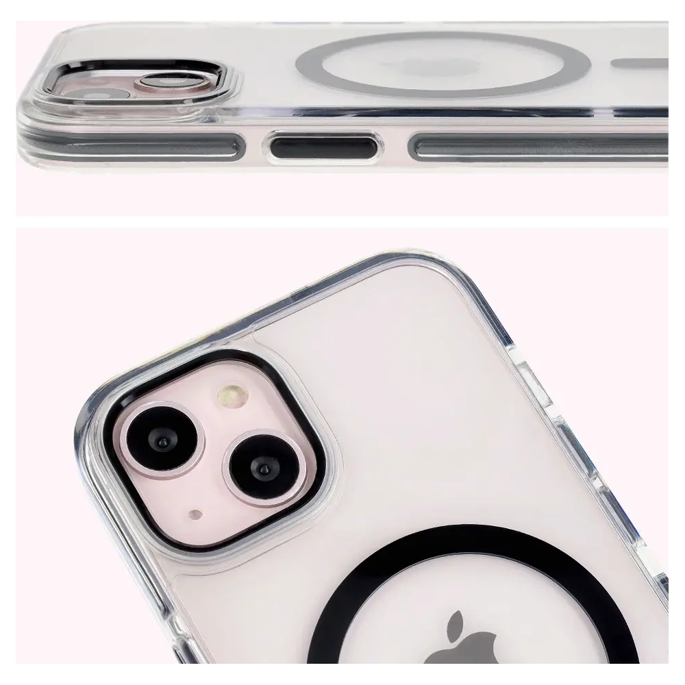 Wholesale Bizon Case Marco Apple iPhone 14 / Apple iPhone 13 clear with black frame - BIZ6905 - {ean13} - Hurt