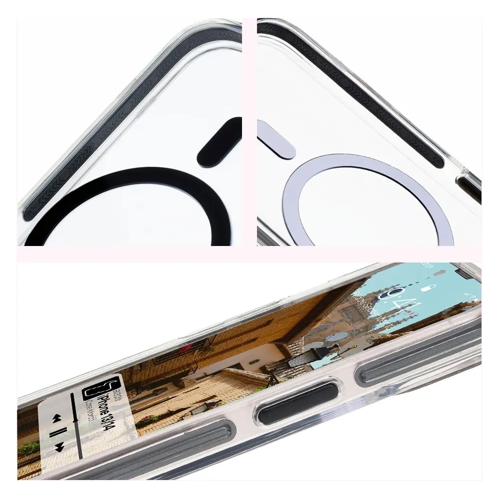 Hurtownia GSM - Bizon Case Marco Apple iPhone 14 / Apple iPhone 13 klar mit schwarzem Rahmen - BIZ6905 - {ean13} - Hurt