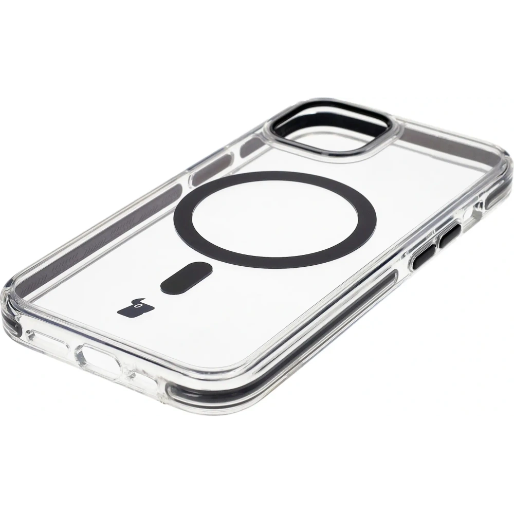 Hurtownia GSM - Etui z pierścieniem magnetycznym Bizon Case Marco do Apple iPhone 14 / Apple iPhone 13 przezroczyste z czarną ramką - BIZ6905 - {ean13} - Hurt