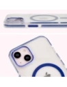 Hurtownia GSM - Etui z pierścieniem magnetycznym Bizon Case Marco do Apple iPhone 14 / Apple iPhone 13 przezroczyste z niebieską ramką - BIZ6906 - {ean13} - Hurt