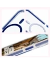 Hurtownia GSM - Etui z pierścieniem magnetycznym Bizon Case Marco do Apple iPhone 14 / Apple iPhone 13 przezroczyste z niebieską ramką - BIZ6906 - {ean13} - Hurt