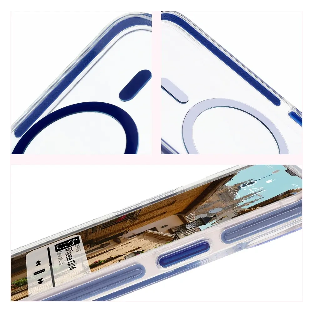 Hurtownia GSM - Bizon Case Marco Apple iPhone 14 / Apple iPhone 13 átlátszó kék kerettel - BIZ6906 - {ean13} - Hurt