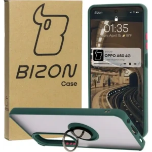 Hurtownia GSM - Etui s úchopem na prst Bizon Case Hybrid Ring pro Oppo A60 4G kouřové s tmavě zeleným rámečkem - BIZ6908 - {ean13} - Hurt