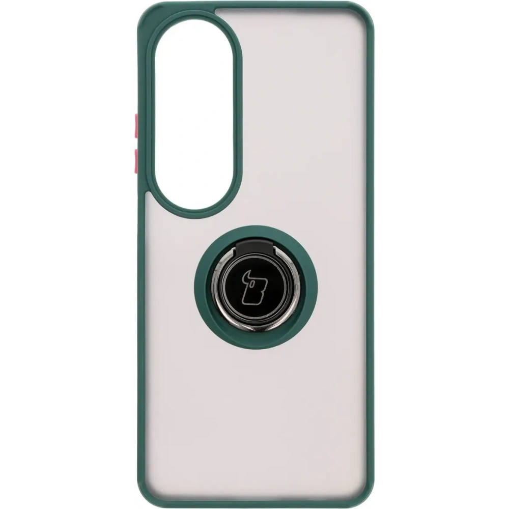 Hurtownia GSM - Etui s úchopem na prst Bizon Case Hybrid Ring pro Oppo A60 4G kouřové s tmavě zeleným rámečkem - BIZ6908 - {ean13} - Hurt