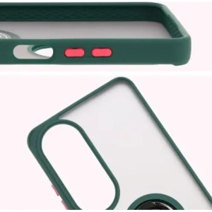 Hurtownia GSM - Etui s úchopem na prst Bizon Case Hybrid Ring pro Oppo A60 4G kouřové s tmavě zeleným rámečkem - BIZ6908 - {ean13} - Hurt