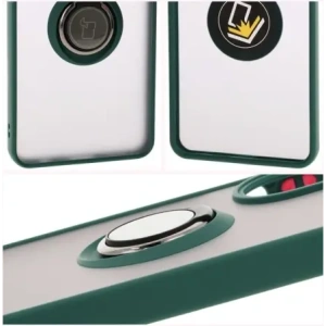 Hurtownia GSM - Bizon Caz Hibrid Ring Oppo A60 4G fumuriu cu un cadru verde închis - BIZ6908 - {ean13} - Hurt