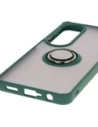 Wholesale Bizon Case Hybrid Ring Oppo A60 4G smoky with a dark green frame - BIZ6908 - {ean13} - Hurt