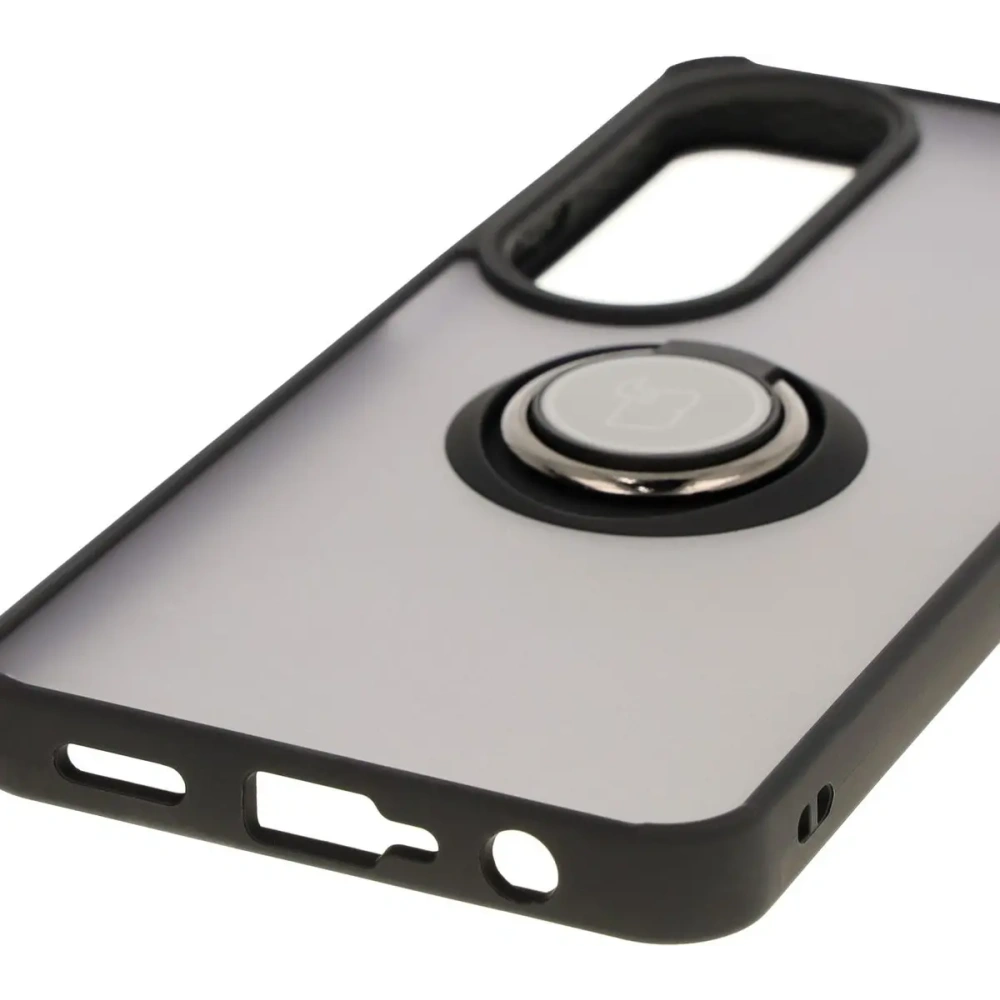 Hurtownia GSM - Pouzdro s prstovým držákem Bizon Case Hybrid Ring pro Oppo A60 4G kouřové s černým rámem - BIZ6909 - {ean13} - Hurt