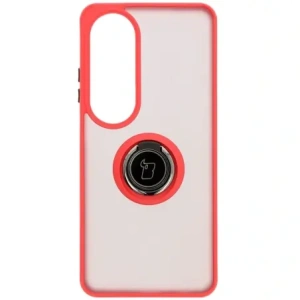 Hurtownia GSM - Etui s úchytem na prst Bizon Case Hybrid Ring pro Oppo A60 4G kouřové s červeným rámem - BIZ6910 - {ean13} - Hurt