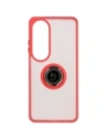 Hurtownia GSM - Etui s úchytem na prst Bizon Case Hybrid Ring pro Oppo A60 4G kouřové s červeným rámem - BIZ6910 - {ean13} - Hurt
